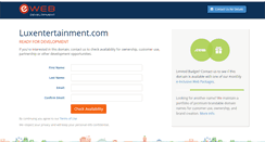 Desktop Screenshot of luxentertainment.com