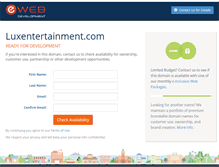 Tablet Screenshot of luxentertainment.com